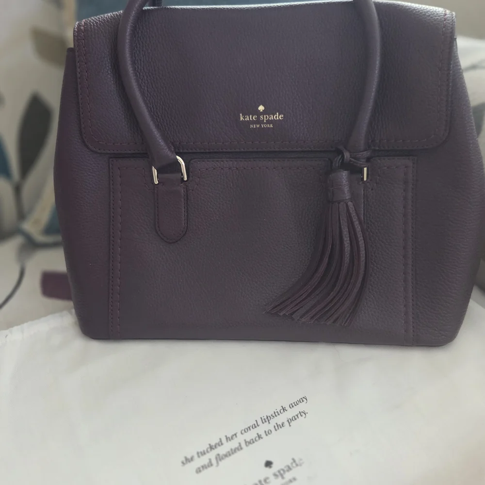 Kate Spade Plum Leather Handbag - Picture 7 of 11